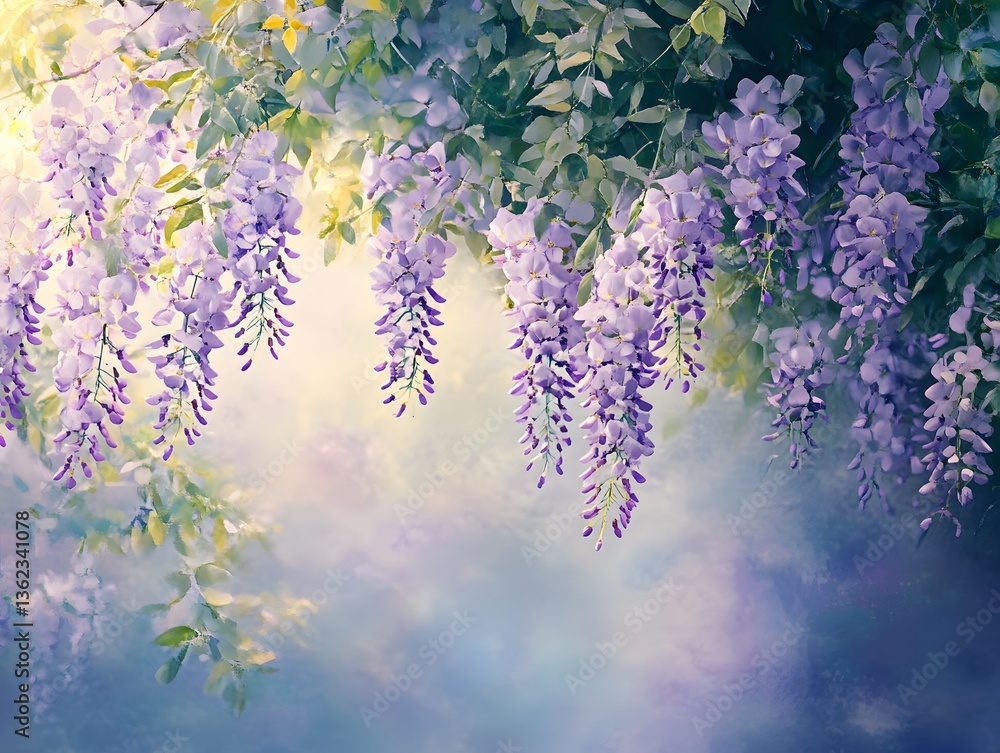 Obraz premium Spring flowers blooming in a garden and forest with lilac, pink, and purple blossoms, capturing the beauty of nature and the season's vibrant colors