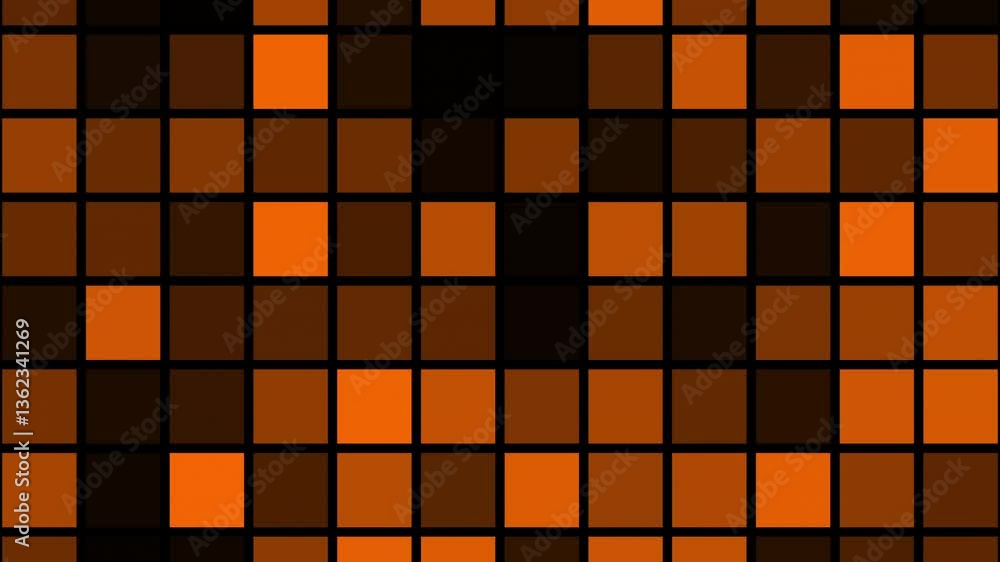Animated orange grid with shifting square patterns. Seamless loop ideal for tech backgrounds, presentations, or modern digital projects. Animated orange grid with shifting square patterns. Seamless loop ideal for tech backgrounds, presentations, or modern digital projects.