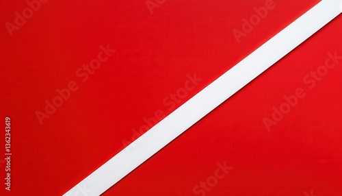 Free Download White Stripe on Red Background: Minimal Geometric Design - GFXLoad