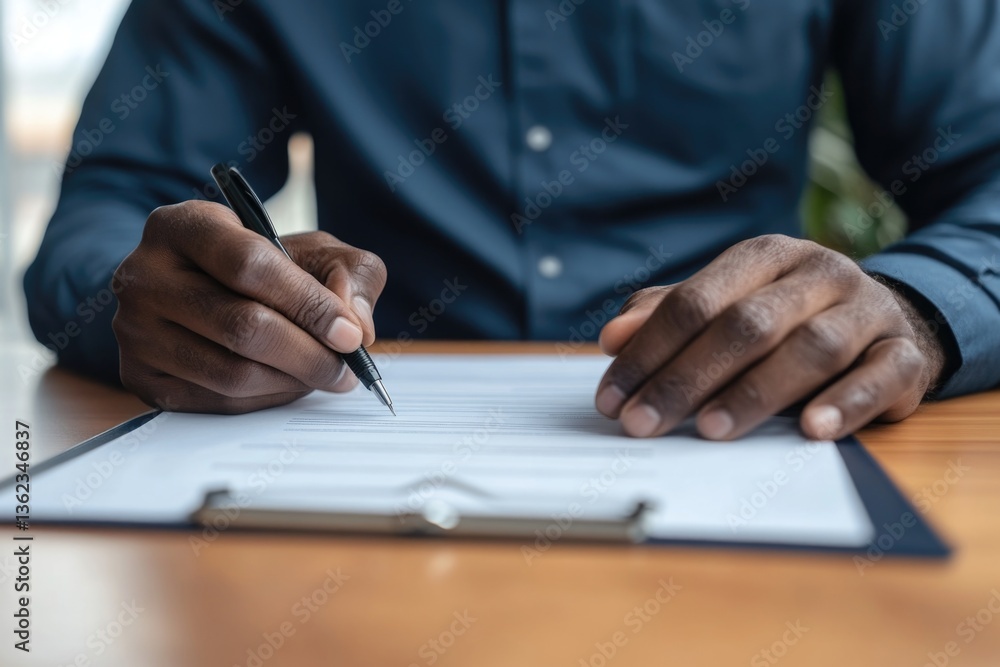 A person sits at a table with a pen and paper, engaged in creative work A person sits at a table with a pen and paper, engaged in creative work