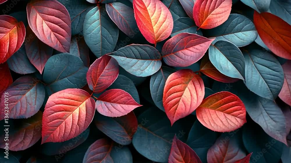 Colorful autumn leaves layered intricately, showcasing nature's beauty Colorful autumn leaves layered intricately, showcasing nature's beauty