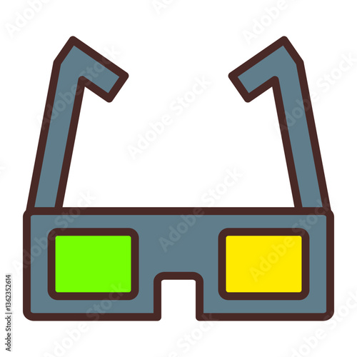 3d Glasses Vector Icon Design