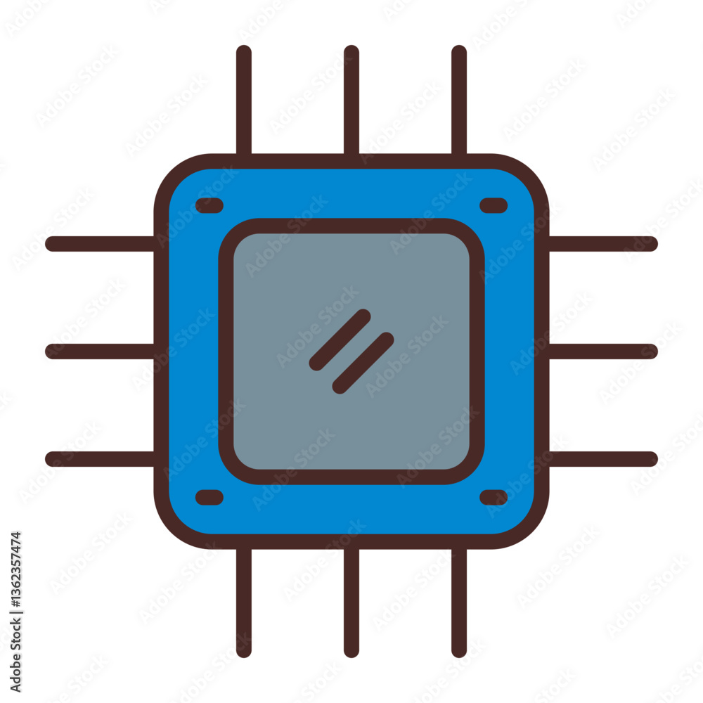 Cpu Vector Icon Design Cpu Vector Icon Design