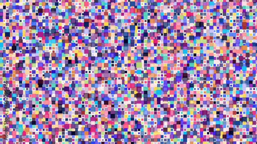 Fototapeta premium ABSTRACT RANDOM SQUARE PATTERN PIXEL BACKGROUND FLAT PASTEL COLORFUL SHAPES DESIGN VECTOR TEMPLATE FOR WALLPAPER, COVER DESIGN