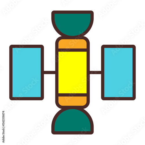 Hubble Space Telescope Vector Icon Design