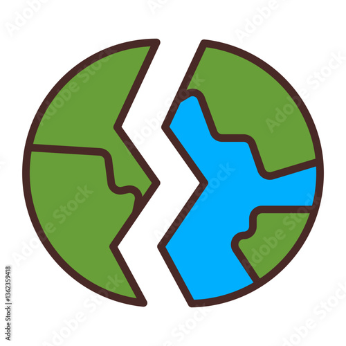 Destroyed Vector Icon Design