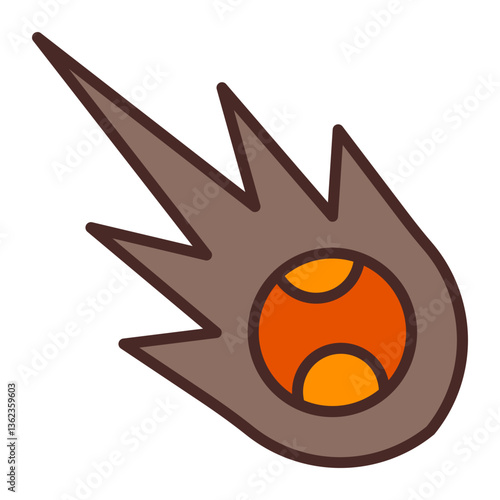 Meteor Vector Icon Design