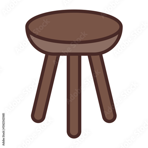Stool Vector Icon Design