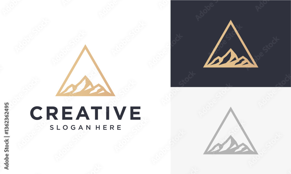 mountains vector logo mountains vector logo