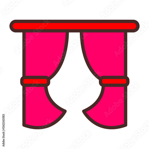 Curtains Vector Icon Design