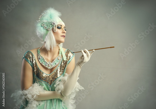 920s Flapper with Cigarette Holder