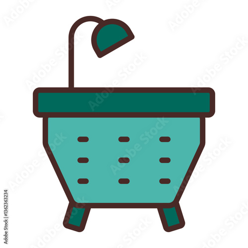 Bathtub Vector Icon Design