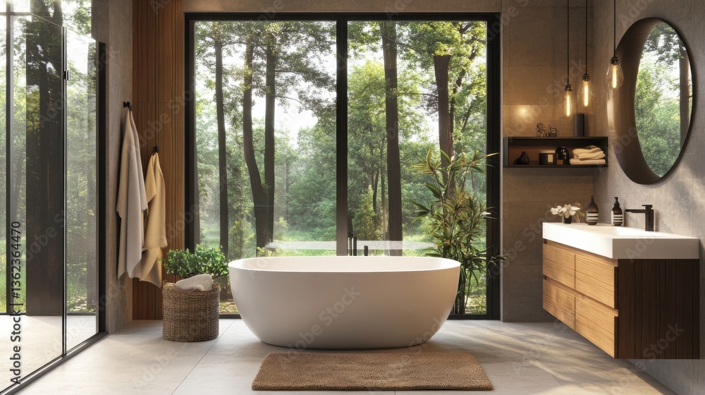 Fototapeta premium Linear modernity prioritizes clean lines