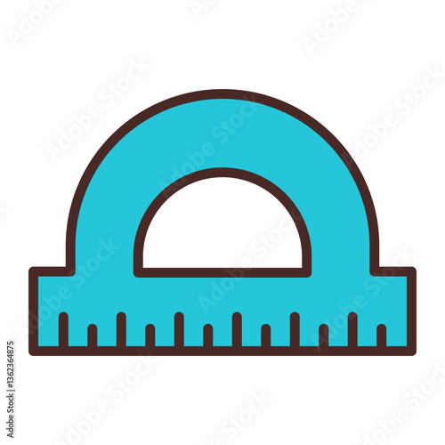 Protractor Vector Icon Design