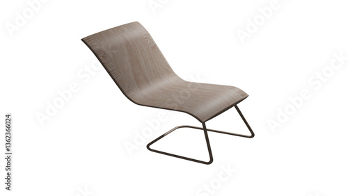 3d lounge chair wood textured illustration design