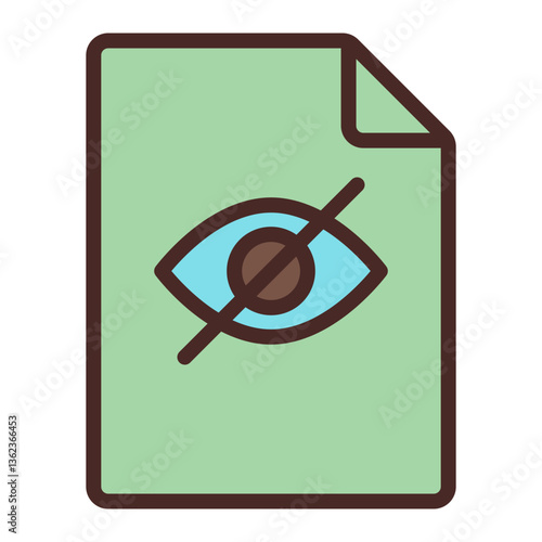 Hidden File Vector Icon Design