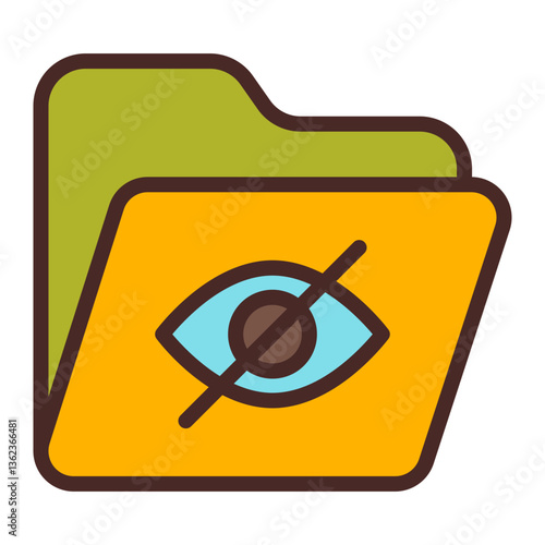 Hidden Folder Vector Icon Design
