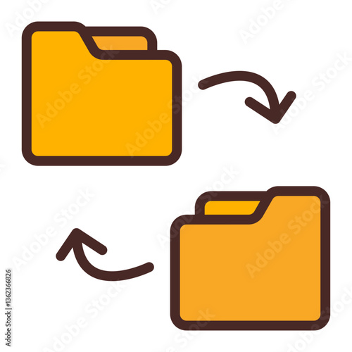 Folder Sharing Vector Icon Design