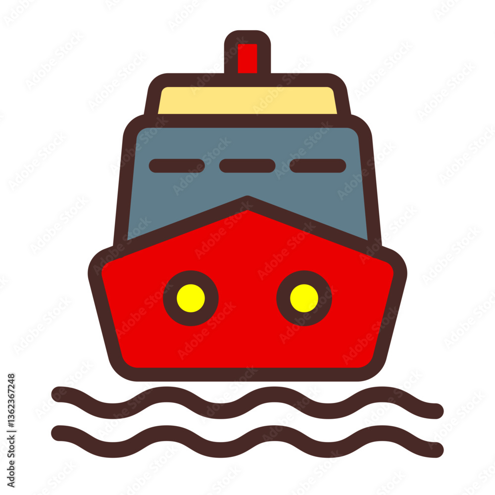 Ferry Terminal Vector Icon Design Ferry Terminal Vector Icon Design