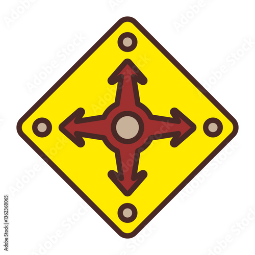 Navigation Arrow Vector Icon Design