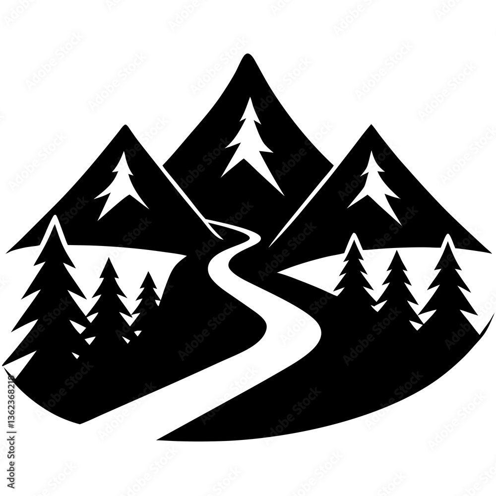 Obraz premium vector illustration of a christmas tree