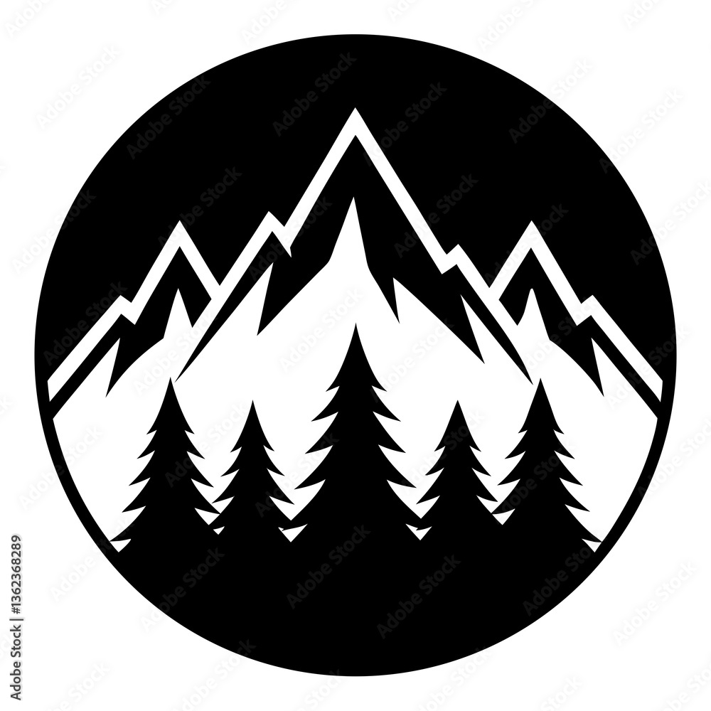 Obraz premium mountain icon vector illustration