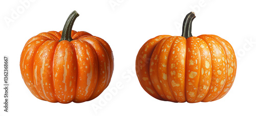 Bright orange pumpkins with textured skin, showcasing their vibrant color and unique shapes, perfect for autumn decor and seasonal celebrations