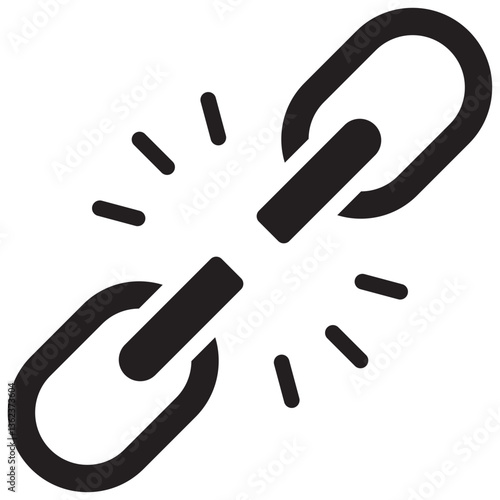 Broken Chain Glyph Icon