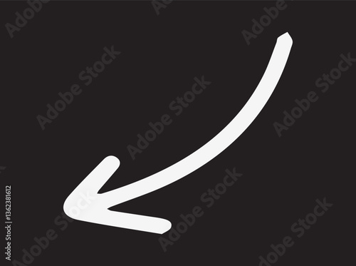 creative hand-drawn arrow curved, straight, looped, zigzag, and spiral arrows. infographics, marketing presentations, social media visuals. sketch aesthetic branding