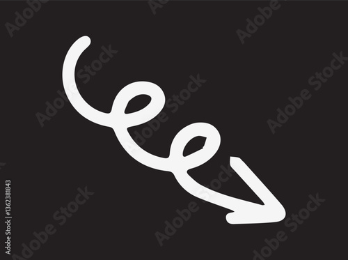 creative set of hand-drawn arrows curved, straight, looped, zigzag, and spiral arrows. infographics, marketing presentations, and social media visuals. sketch aesthetic branding, UI/UX wireframes
