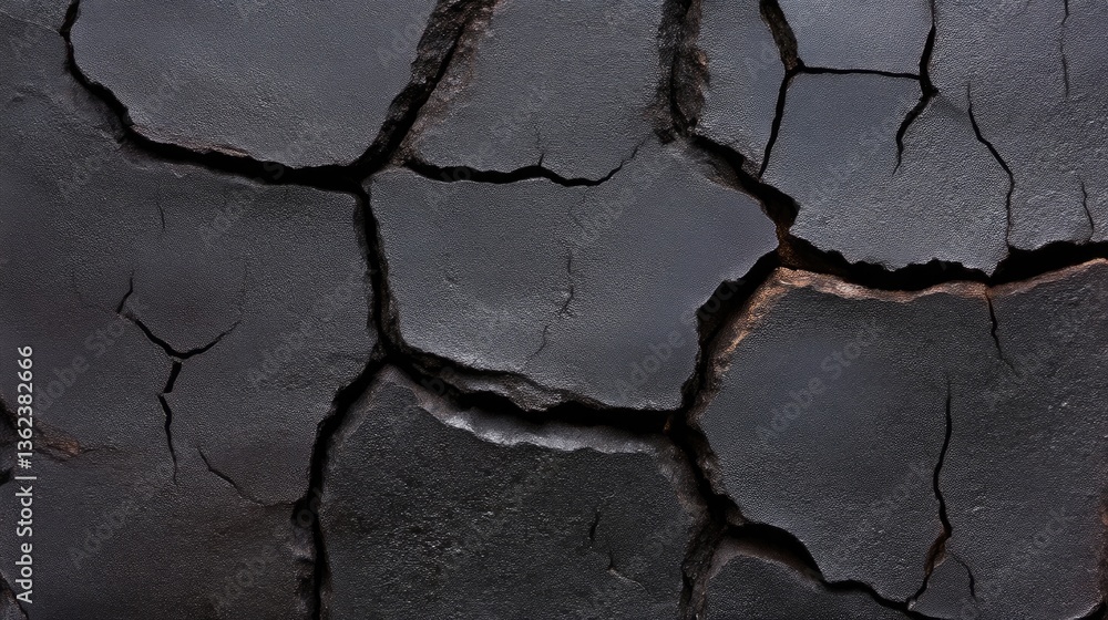 Obraz premium Cracked, dark earth texture