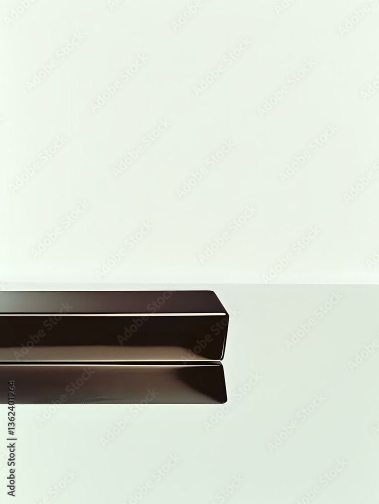 Minimalist architectural detail showing two dark brown metal or wooden parallel beams against light background, creating strong geometric lines and shadows. Minimalist architectural detail showing two dark brown metal or wooden parallel beams against light background, creating strong geometric lines and shadows.