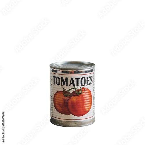 Can of tomatoes with a classic label design