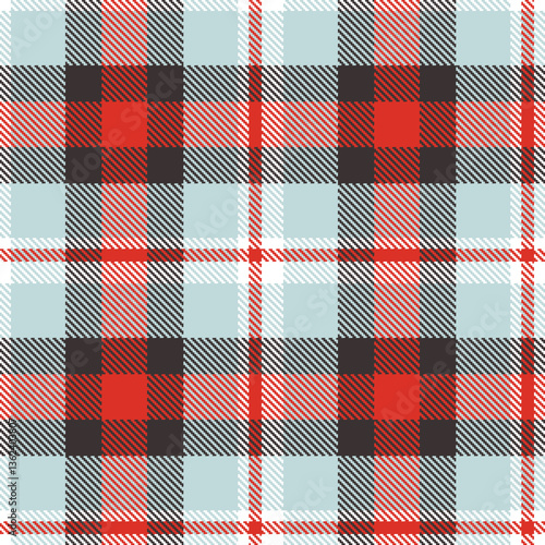 Modern Rich White Seamless Tartan Textile Design Variant 2141