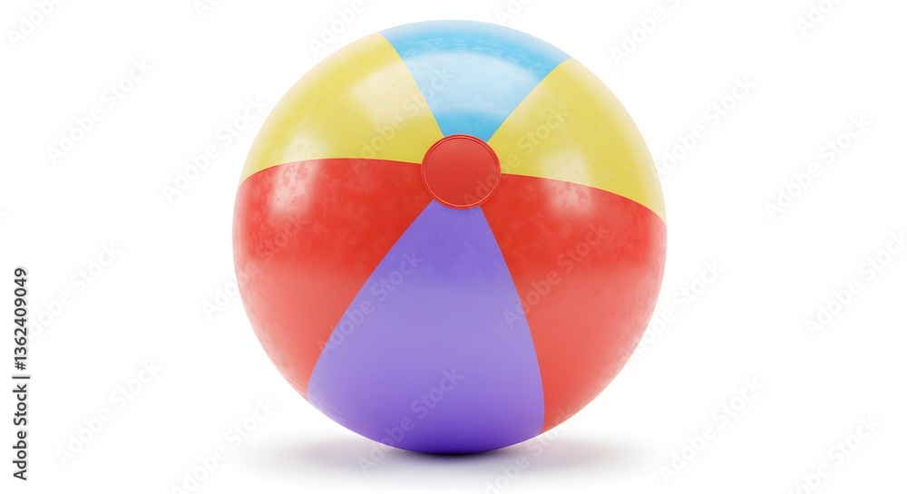 Vibrant Beach Ball: A Nostalgic Reminder of Summer Fun and Carefree Play Vibrant Beach Ball: A Nostalgic Reminder of Summer Fun and Carefree Play