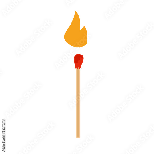 Burning match animation steps
