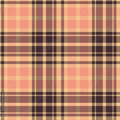 Wallpaper Mural Modern Muted Very Light Brown Seamless Tartan Textile Design Torontodigital.ca