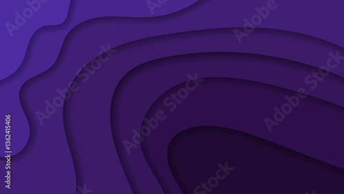 multi colored soft purple wavy papercut with overlap layers background