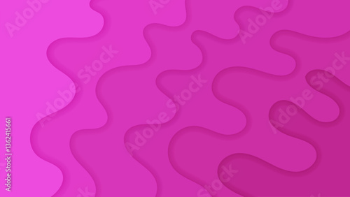 multi colored pink wavy papercut with overlap layers background