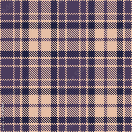 Modern Seamless Tartan in Deep Light Peach tones Textile Design Variant 2262