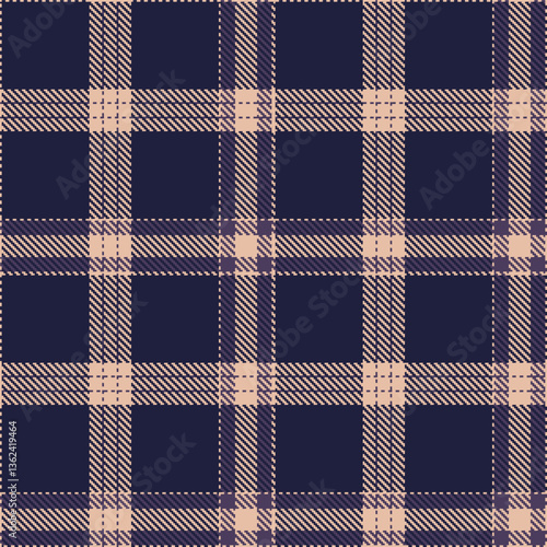 Modern Seamless Tartan in Cool Light Peach tones Textile Design Variant 2268