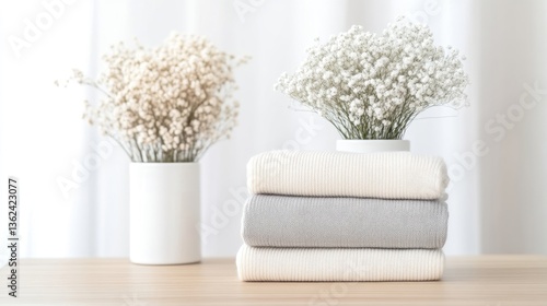 Soft, neutral tones in a cozy home setting