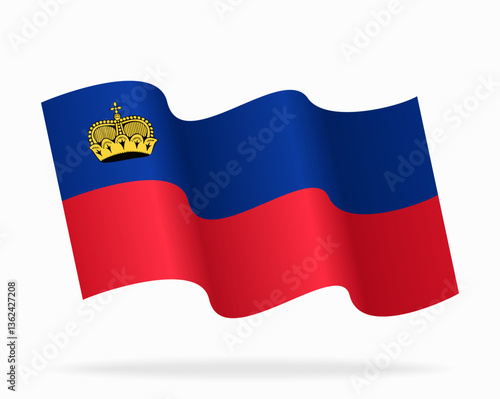Free Download Liechtenstein flag wavy background layout. Vector illustration. - GFXLoad