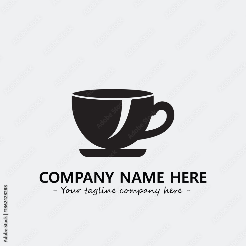 Cup illustration black and white for logo company vector image
Cup illustration black and white for logo company vector image