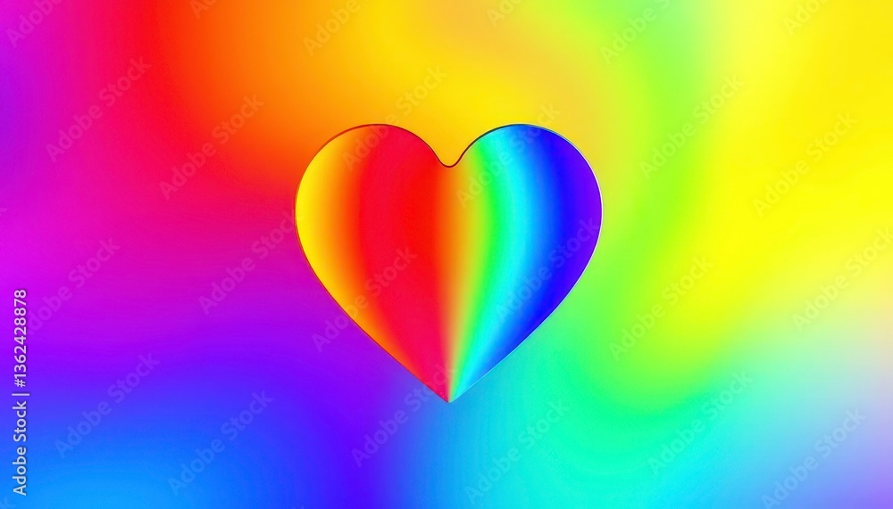 Rainbow heart, vibrant gradient, love symbol, colorful design, love, bright Rainbow heart, vibrant gradient, love symbol, colorful design, love, bright