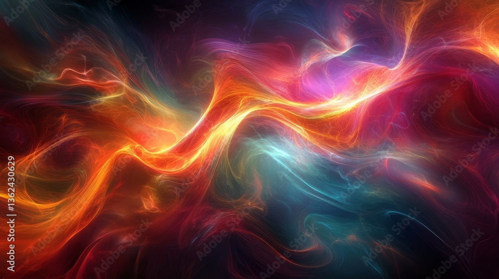 Abstract image of glowing neural pathways in a complex, digital design, with soft, flowing colors in the background Abstract image of glowing neural pathways in a complex, digital design, with soft, flowing colors in the background