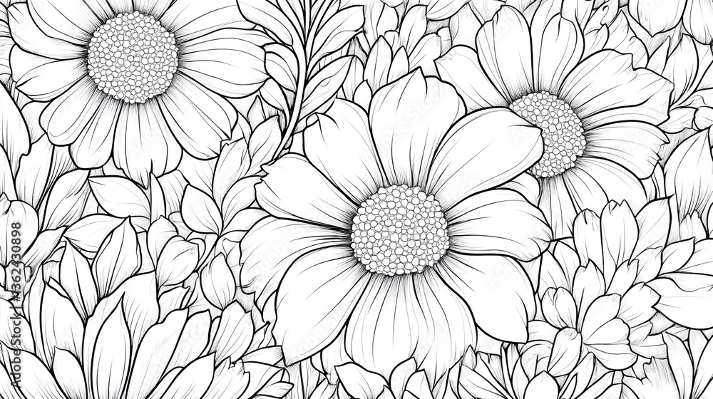 A clean and minimalistic black-and-white line drawing designed for a relaxing and engaging coloring book experience A clean and minimalistic black-and-white line drawing designed for a relaxing and engaging coloring book experience