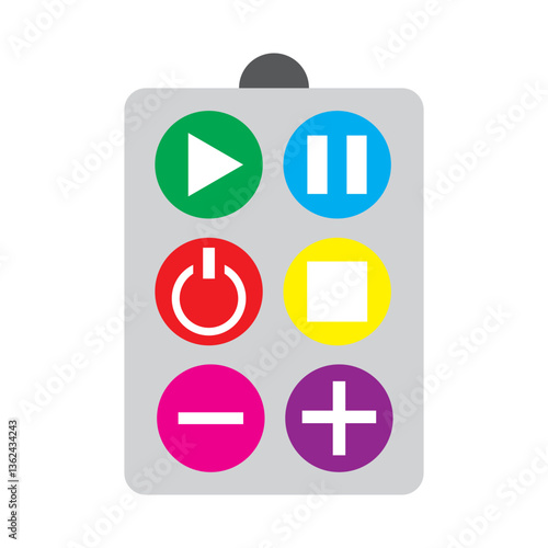 Television remote flat icon design vector