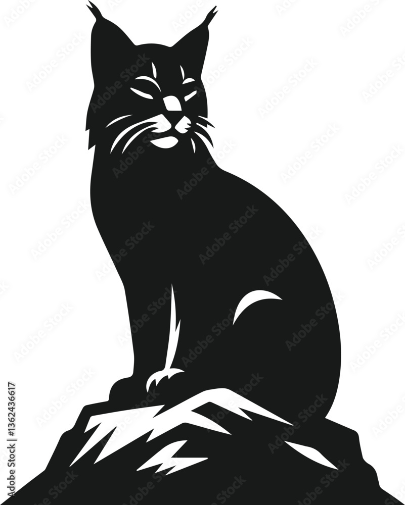Obraz premium Bobcat animal silhouette vector