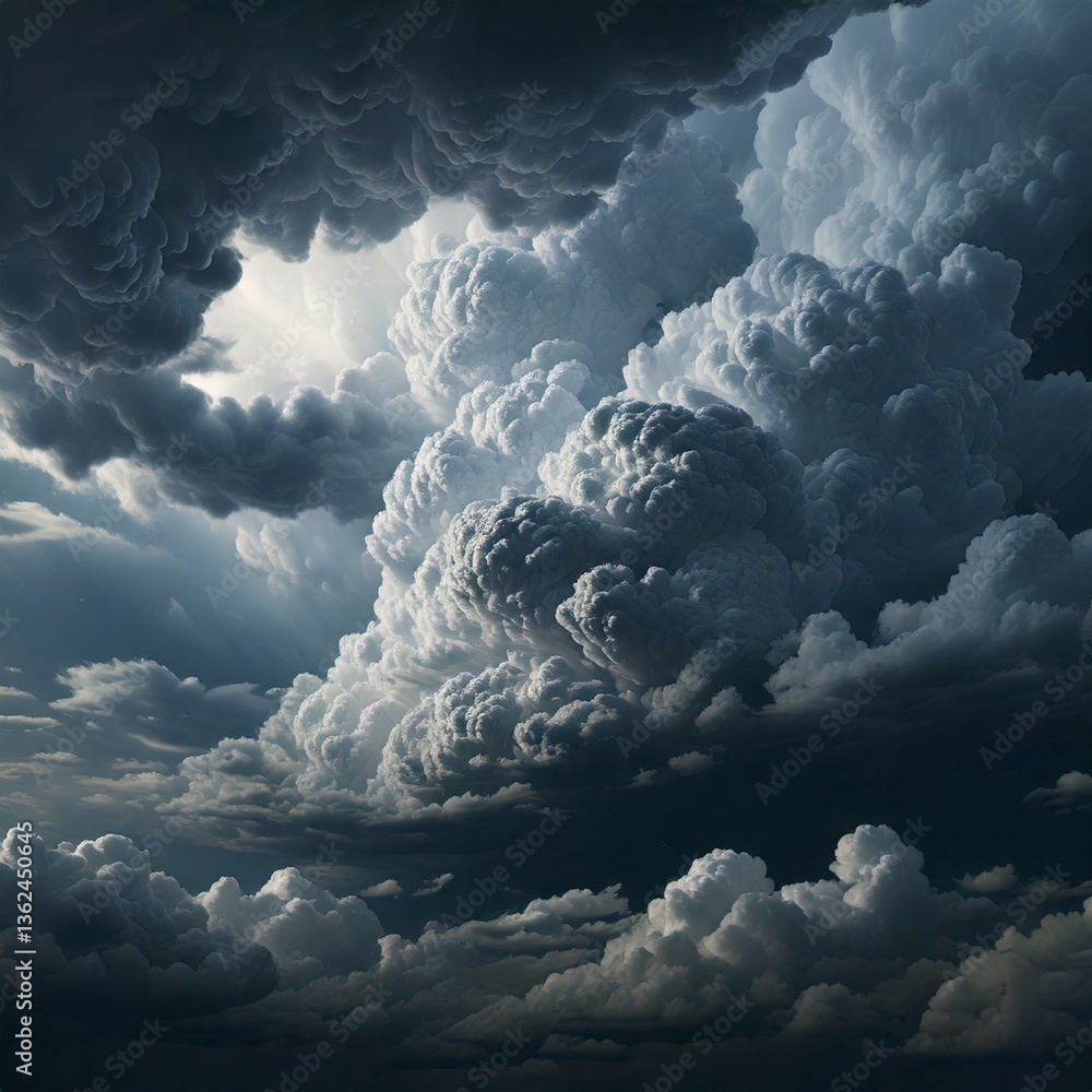Naklejka premium background of dark grey stormy clouds